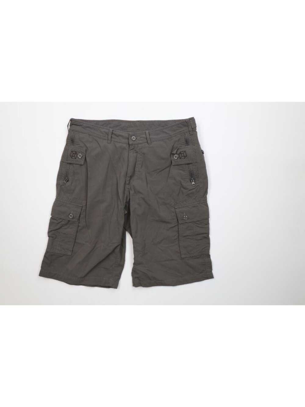 Clothing Arts Mens Size 32 P Cubed Pick Pocket Proof Cargo Shorts Gray Nylon